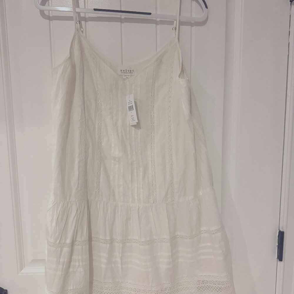 Velvet White Midi Dress